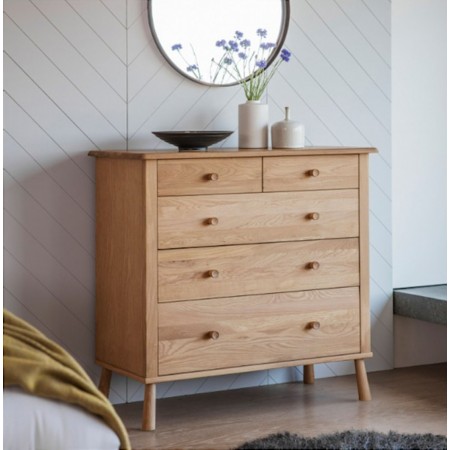 Gallery - Wycombe Oak 5 Drawer Chest